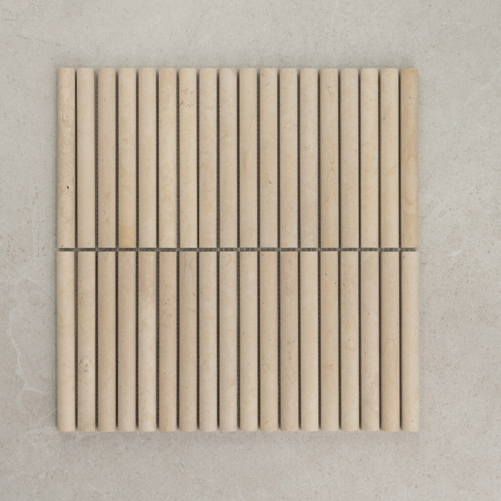BAMBOO Beige каменна мозайка в топли бежови тонове