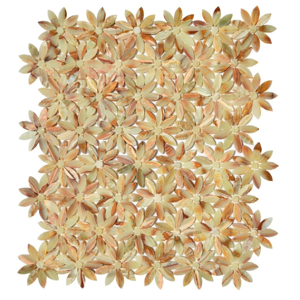 FLEUR Amber Mix каменна мозайка в топли кехлибарени нюанси