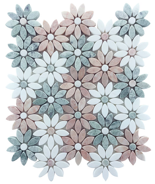 FLEUR Soft Pastel каменна мозайка в нежни пастелни тонове