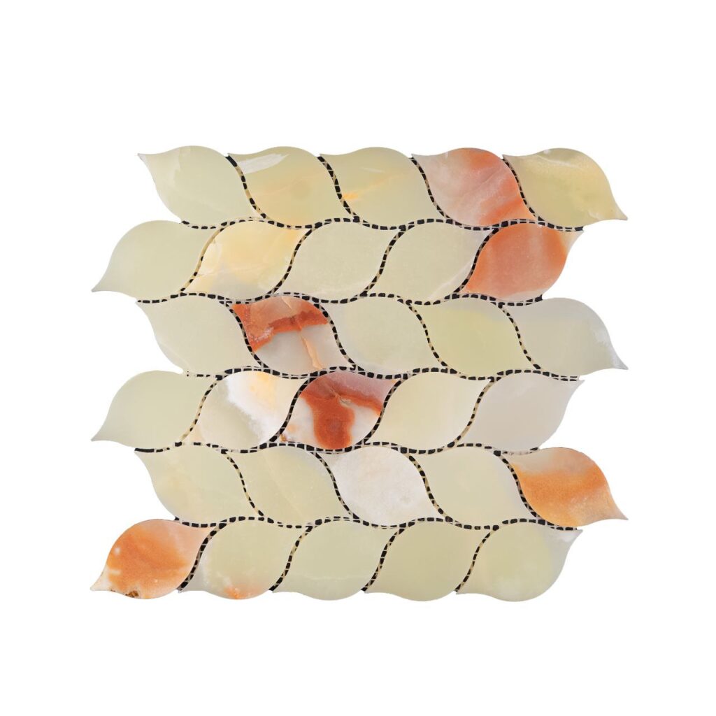 PETAL Mosaic каменна мозайка с фини топли цветни акценти